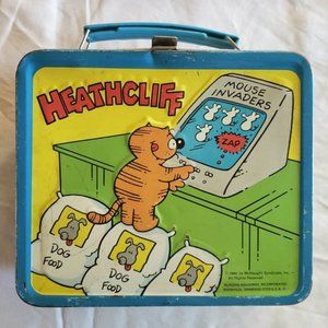 Vintage Metal Collectible Heathcliff Lunchbox